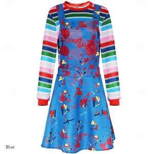 Chucky Halloween Costume (Adult Female S) + Accessories